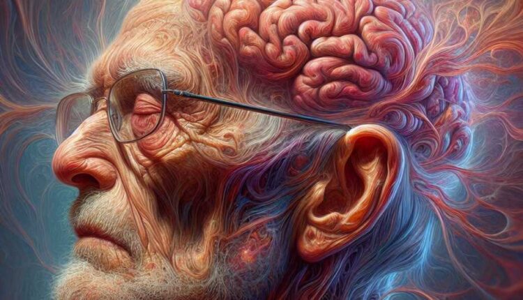 A hyperrealistic painting of dementia with lewy bodies